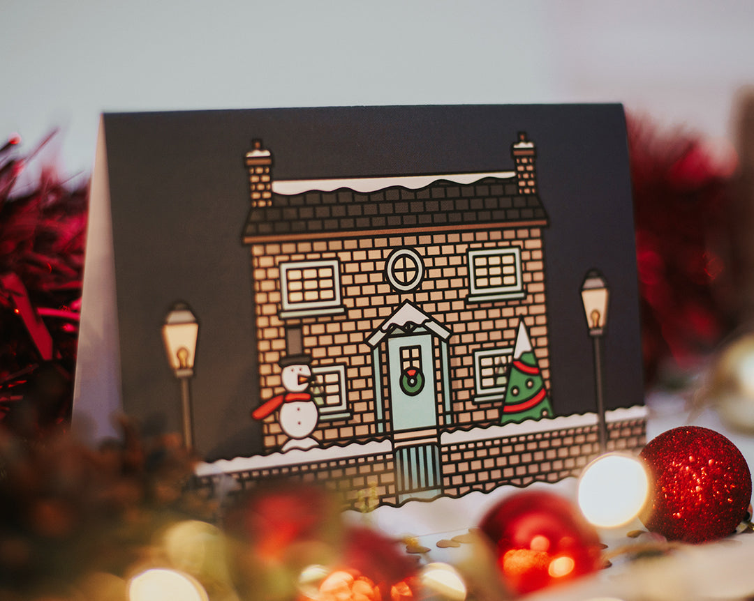 Snowy Christmas Cottage Card
