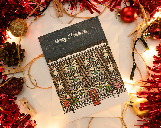 Christmas Street Card (Portrait)