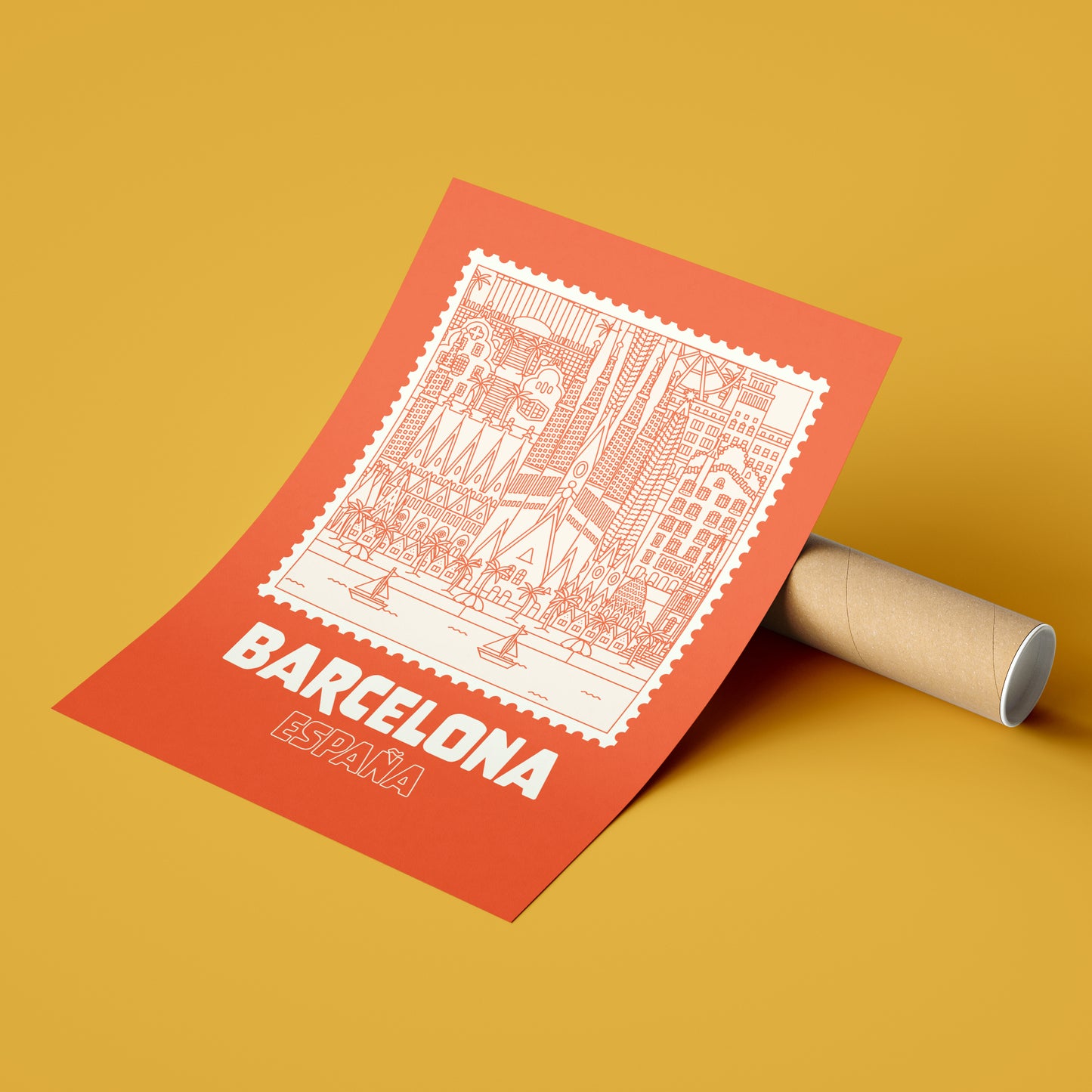 Barcelona Type Print