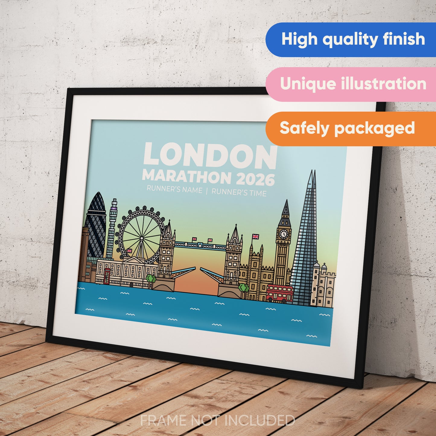 London Marathon 2026 Custom Print