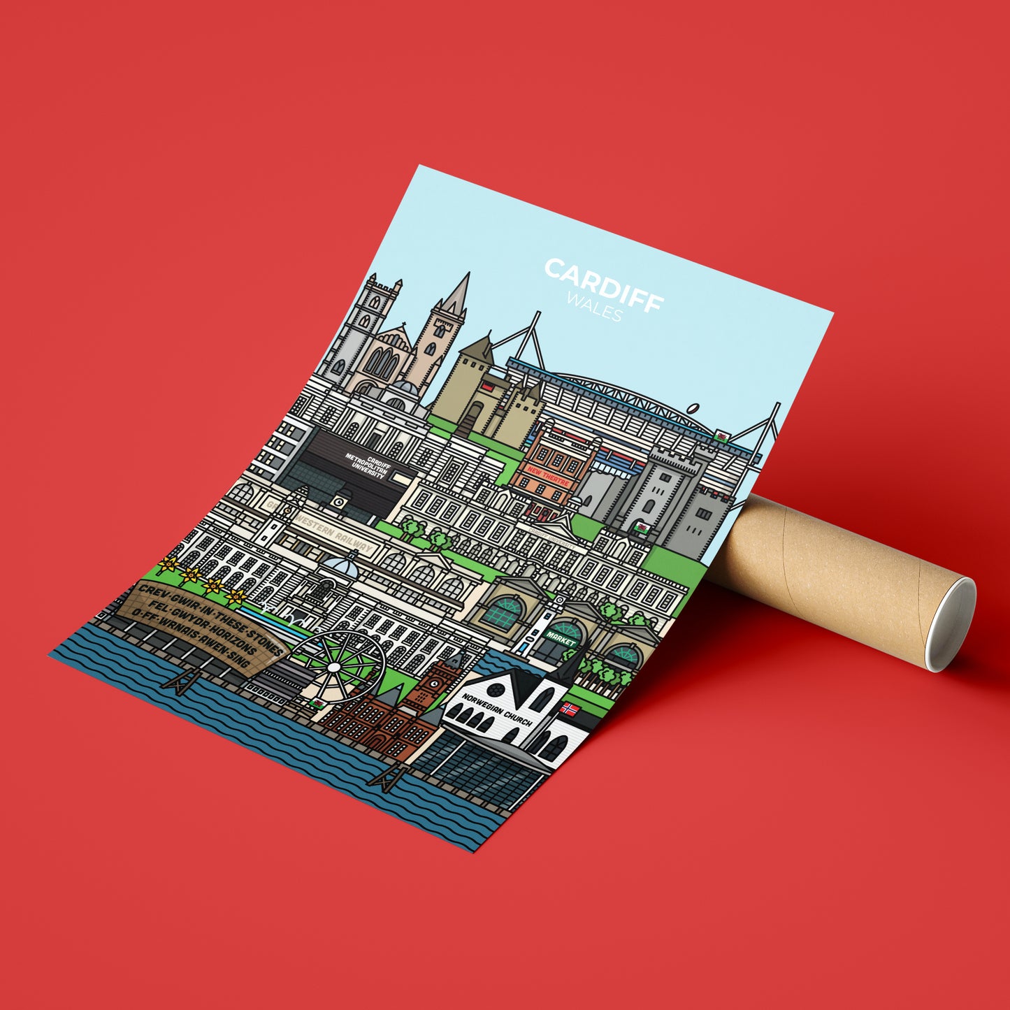 Cardiff Wales Print