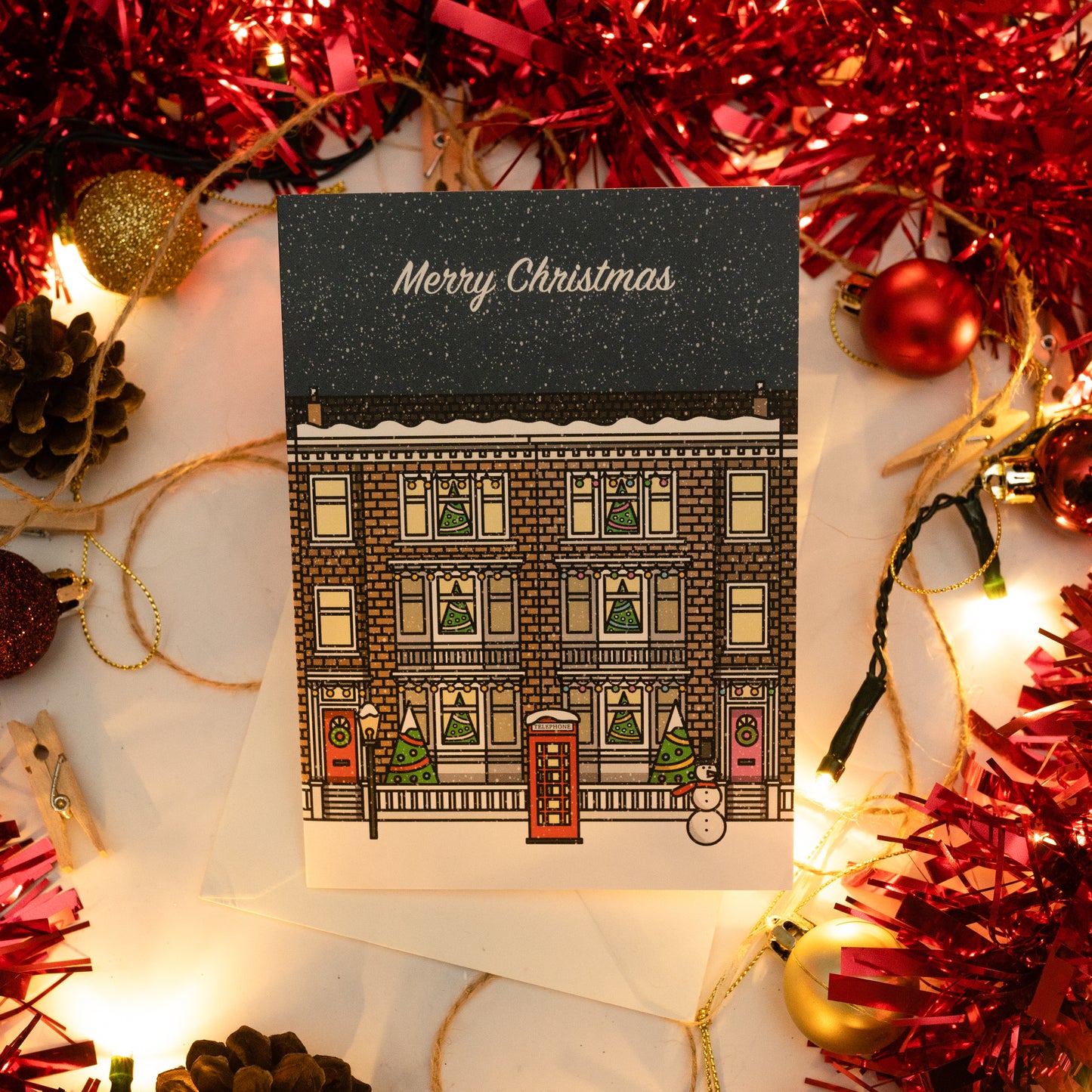 Christmas Street Card (Portrait)