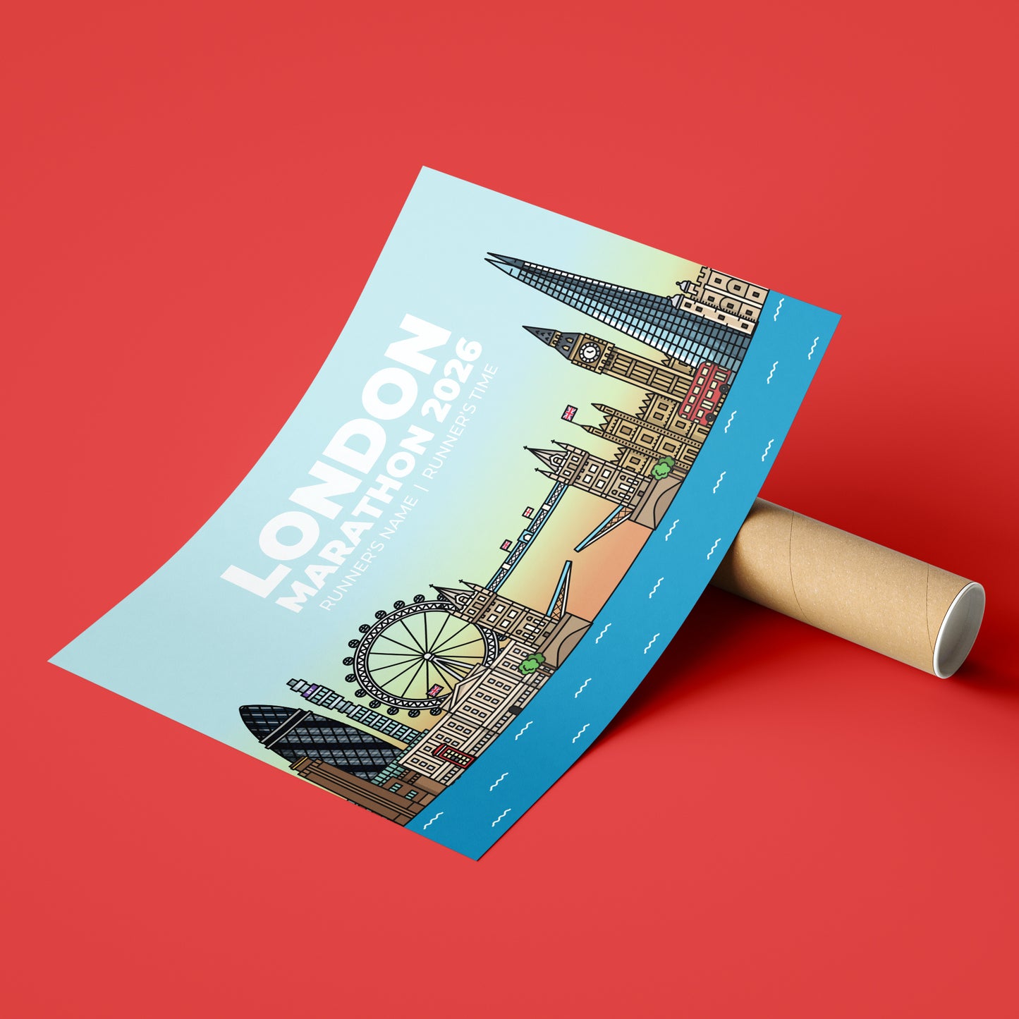 London Marathon 2026 Custom Print
