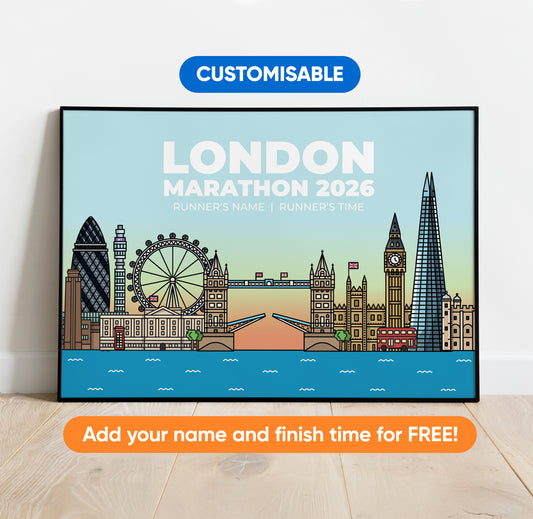London Marathon 2026 Custom Print